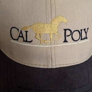 Embroidered Cal poly baseball cap made in USA university Square adjustable size